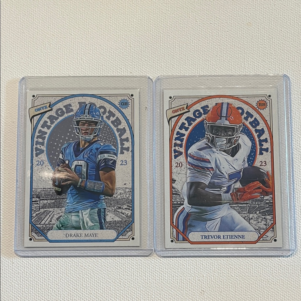 2023 Onyx Drake Maye & Trevor Etienne Football Trading Cards